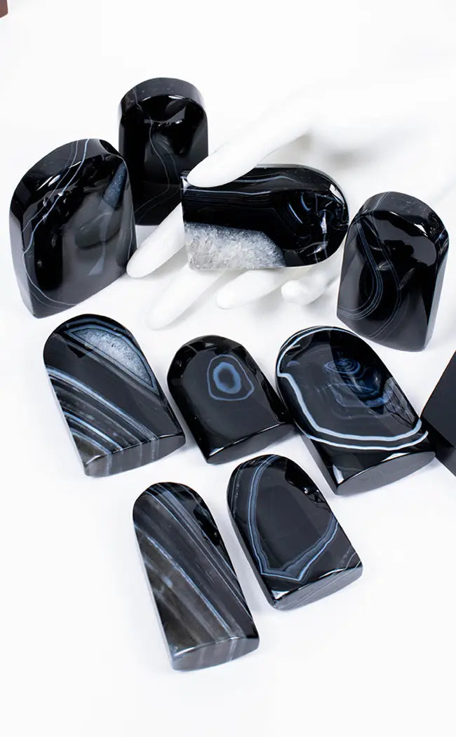 Black Striped Agate Tombstones