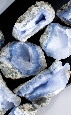 Blue Lace Agate Geode Clusters | Blue Chalcedony-Crystals-Tragic Beautiful