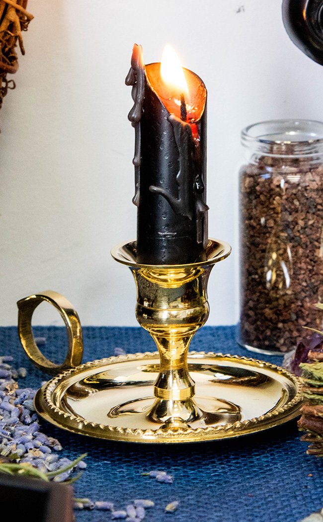 Brass Taper Candle Holder | Copper-Candles-Tragic Beautiful