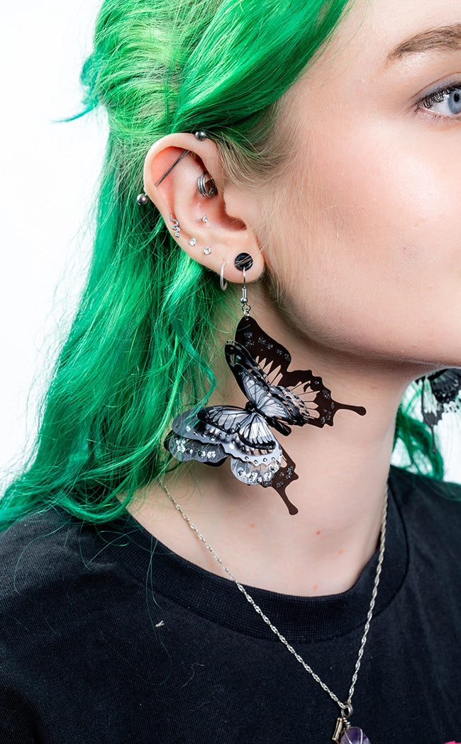 Goth clip cheap on earrings