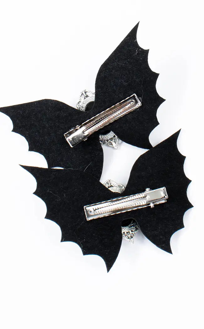 Carpe Noctem Hairclip Set | Black-Gothic Jewellery-Tragic Beautiful