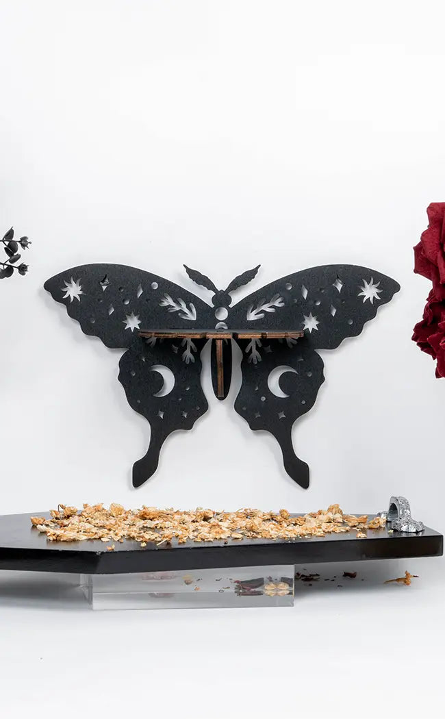 Celestial Wooden Butterfly Shelf