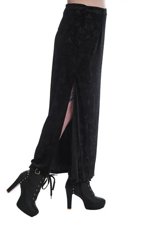 Chandelier Long Black Maxi Skirt-Banned Apparel-Tragic Beautiful