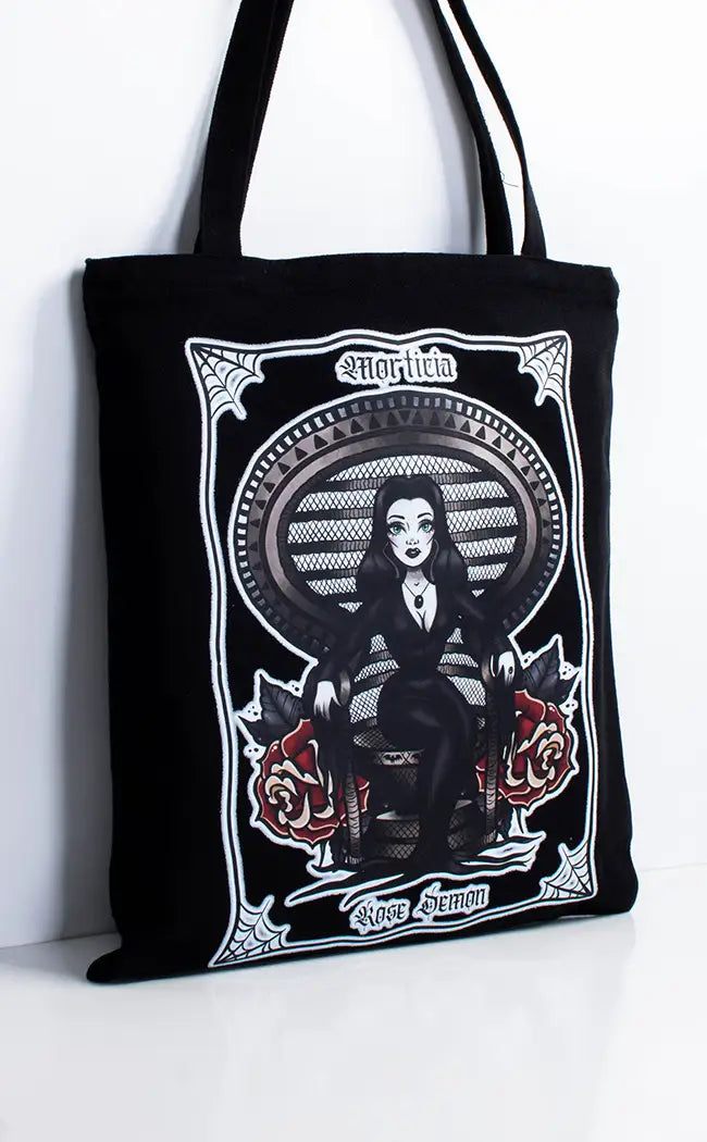 Chaos To The Fly Tote Bag-Rose Demon-Tragic Beautiful