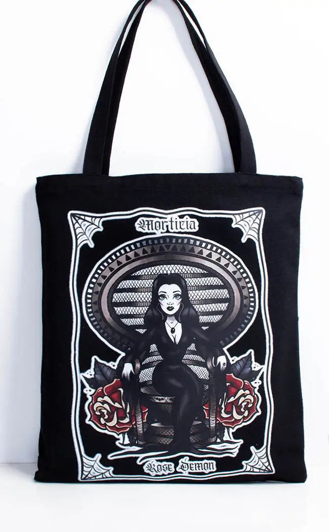 Chaos To The Fly Tote Bag-Rose Demon-Tragic Beautiful