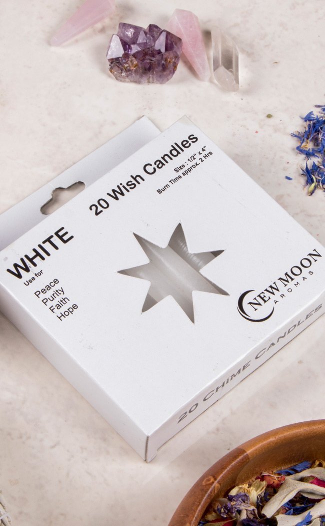 Chime Spell Candles 20 Pack - White-Candles-Tragic Beautiful