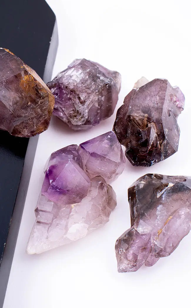 Chiredzi Amethyst Smoky Elestial Quartz Scepter Crystals-Crystals-Tragic Beautiful