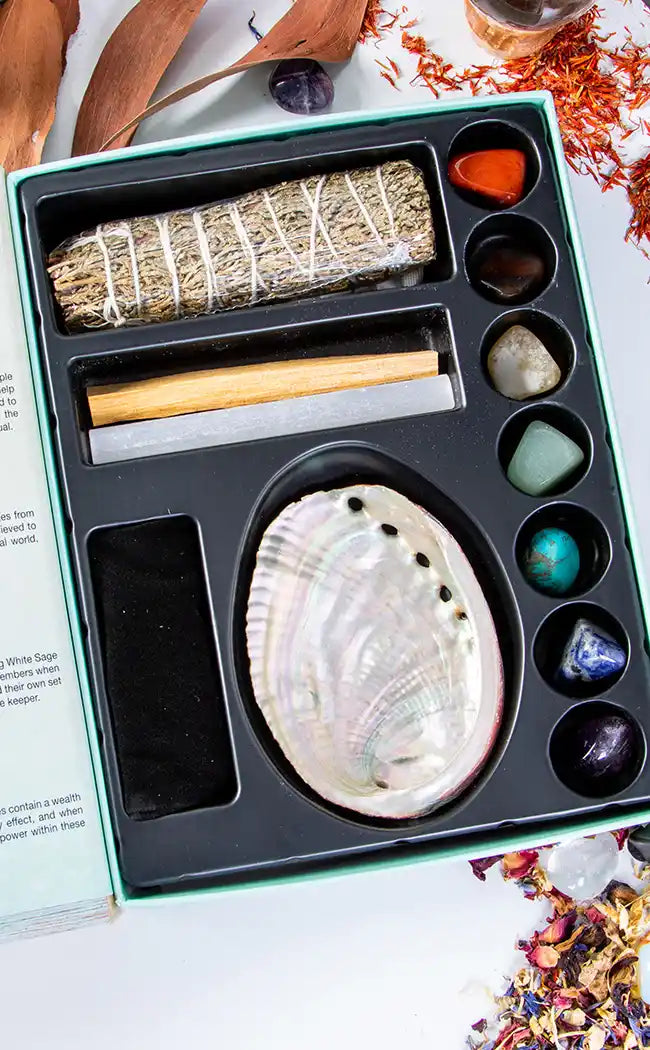 Cleansing Wellness Kit With Abalone Shell-Gothic Gifts-Tragic Beautiful