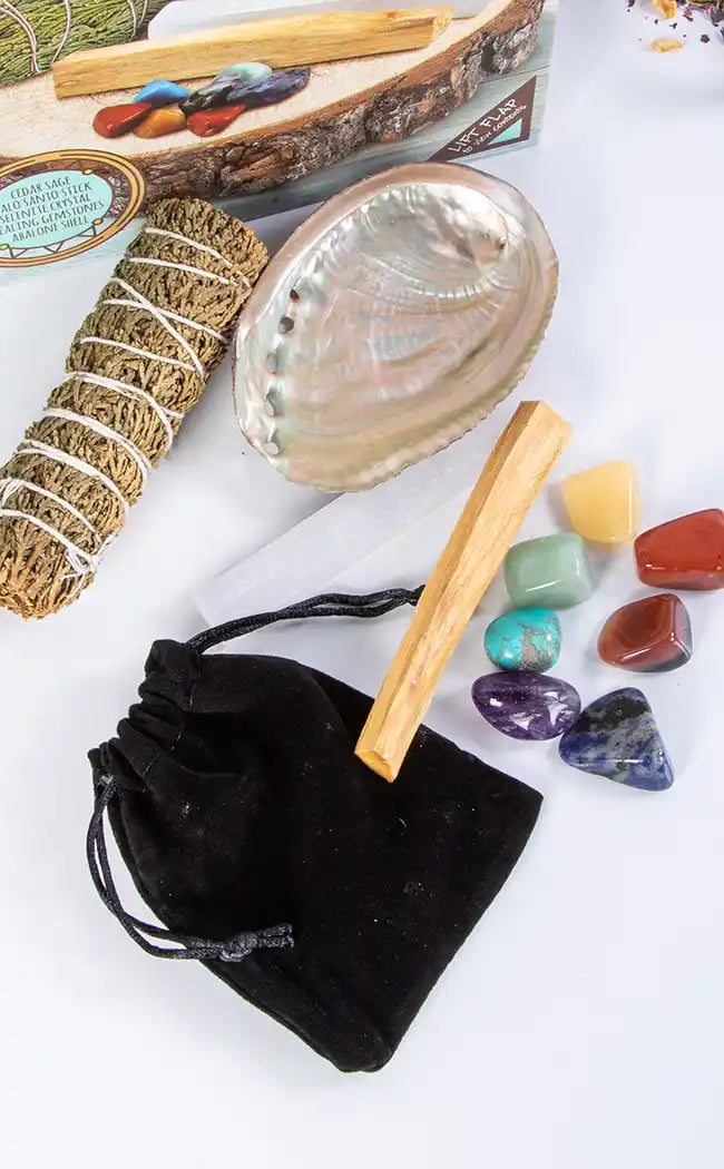 Cleansing Wellness Kit With Abalone Shell-Gothic Gifts-Tragic Beautiful