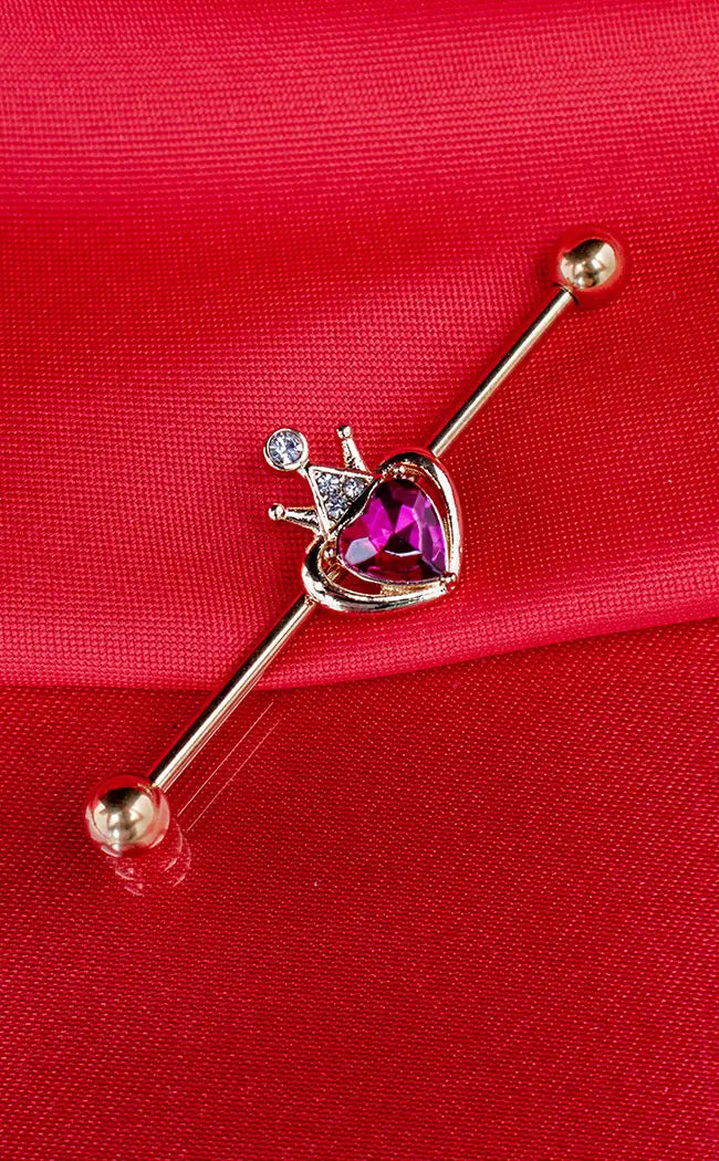 Coronet Gold Plated Industrial Barbell-Impaler-Tragic Beautiful