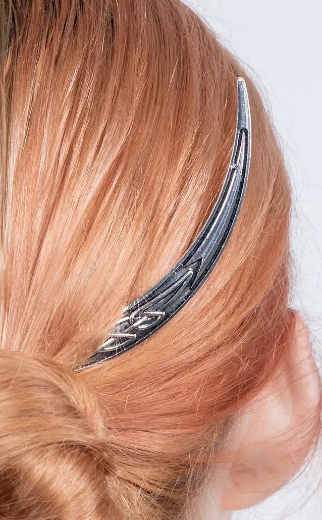 Crescent Moon Blade Hair Stick-Gothic Jewellery-Tragic Beautiful