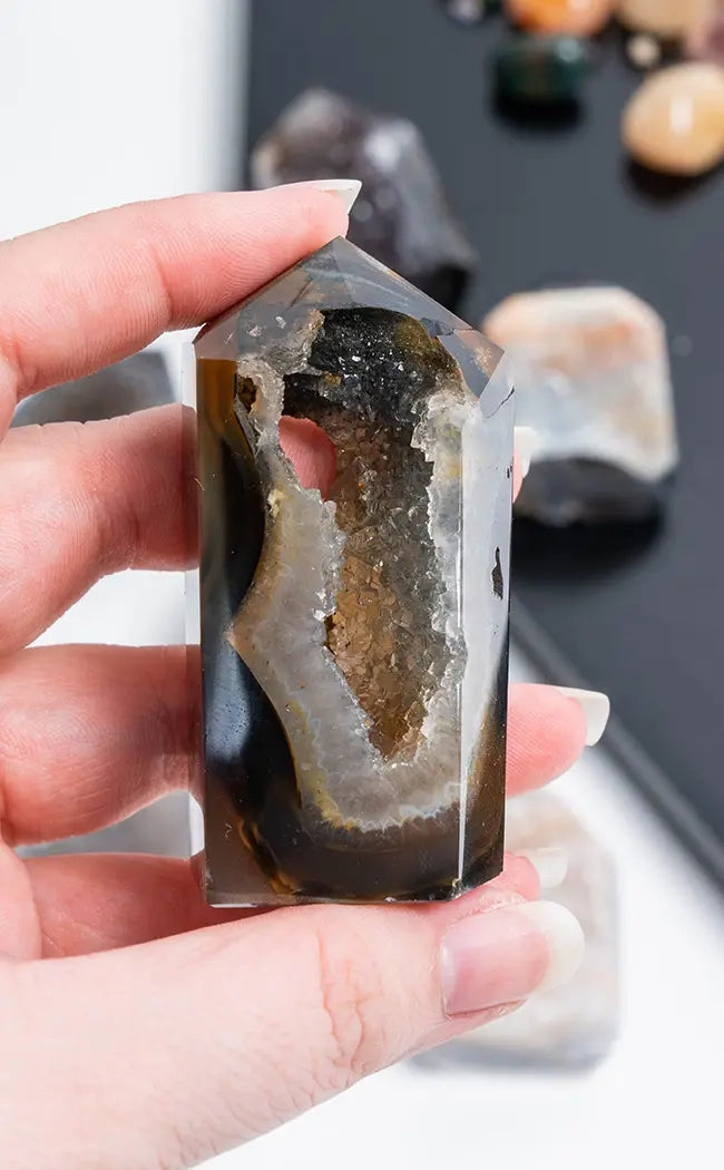 Crystal Agate Druzy Cave Towers