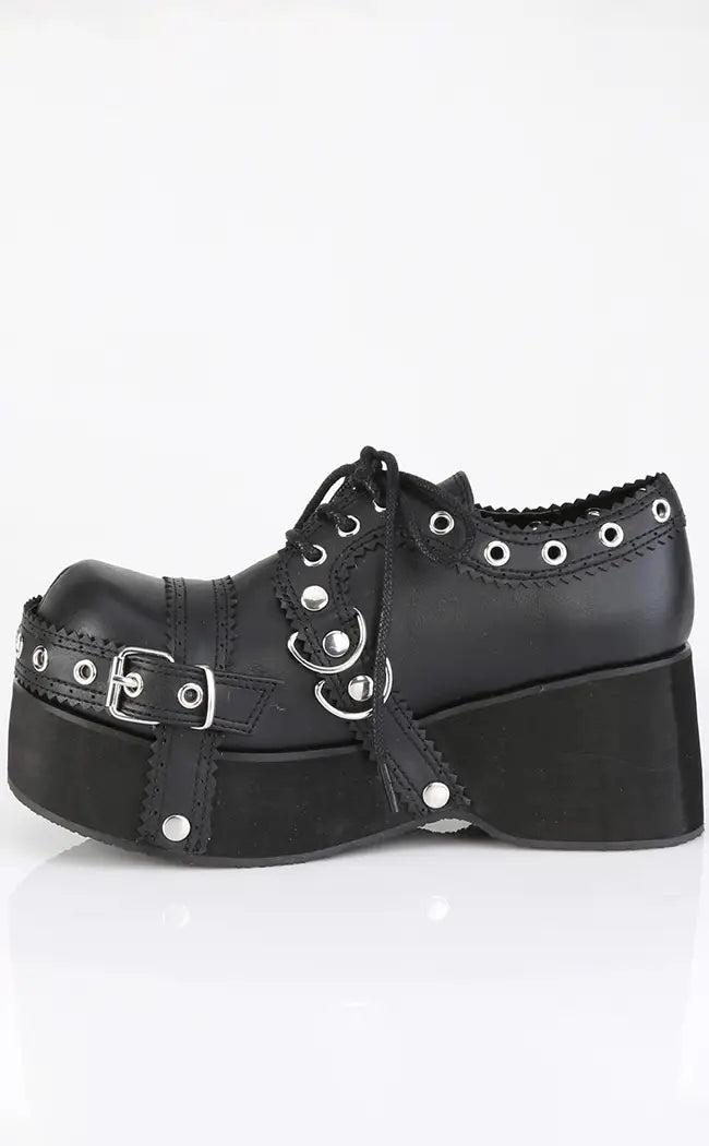 DANK-28 Black Platform Oxford Shoes
