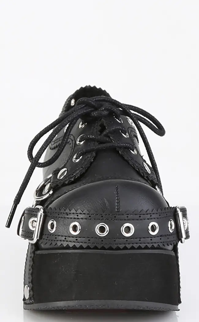 DANK-28 Black Platform Oxford Shoes