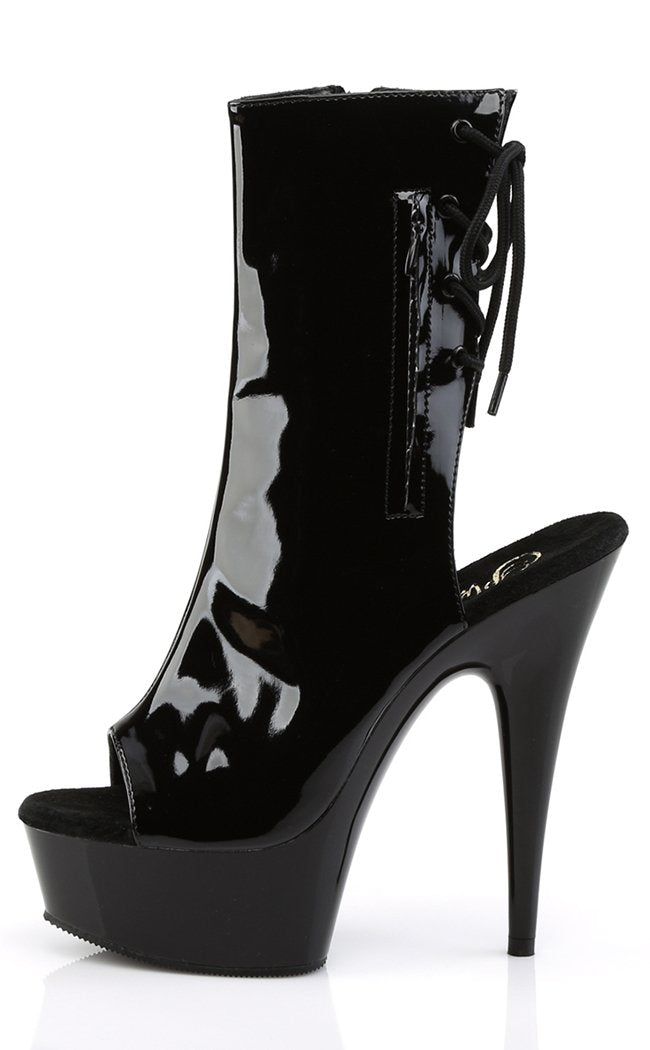 DELIGHT-1018 Black Ankle Boots-Pleaser-Tragic Beautiful