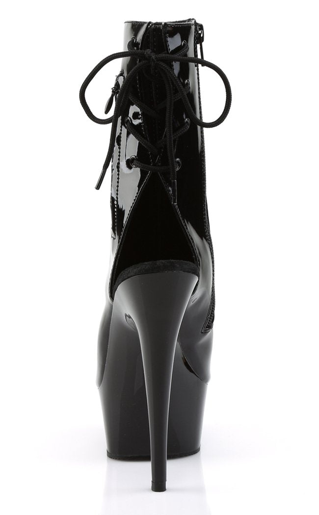 DELIGHT-1018 Black Ankle Boots-Pleaser-Tragic Beautiful