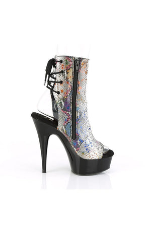 DELIGHT-1018SP Snake Print Ankle Boots-Pleaser-Tragic Beautiful
