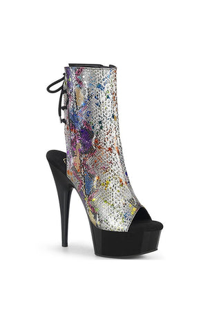 DELIGHT-1018SP Snake Print Ankle Boots-Pleaser-Tragic Beautiful