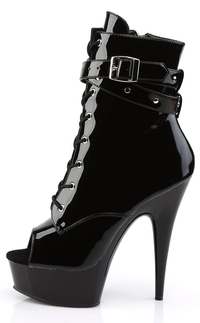 DELIGHT-1033 Black Ankle Boots-Pleaser-Tragic Beautiful