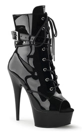 DELIGHT-1033 Black Ankle Boots-Pleaser-Tragic Beautiful