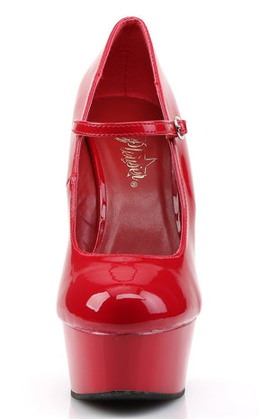 DELIGHT-687 Red/Red Heels-Pleaser-Tragic Beautiful