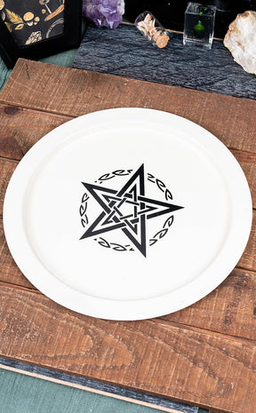Pentacle Offering Plate | White