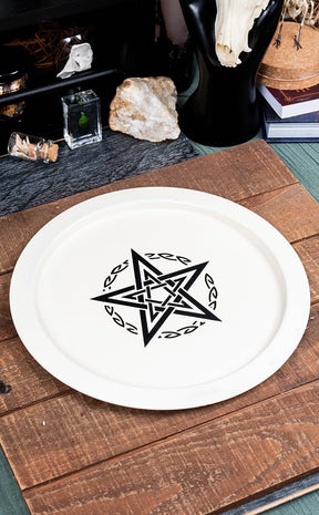 Pentacle Offering Plate | White
