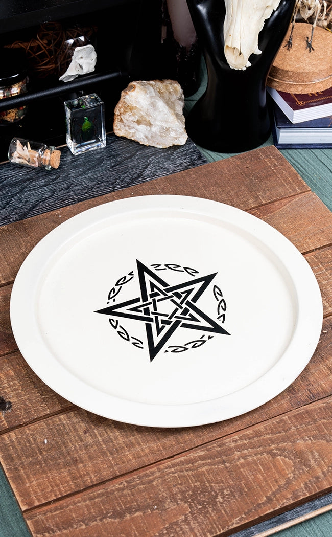 Pentacle Offering Plate | White