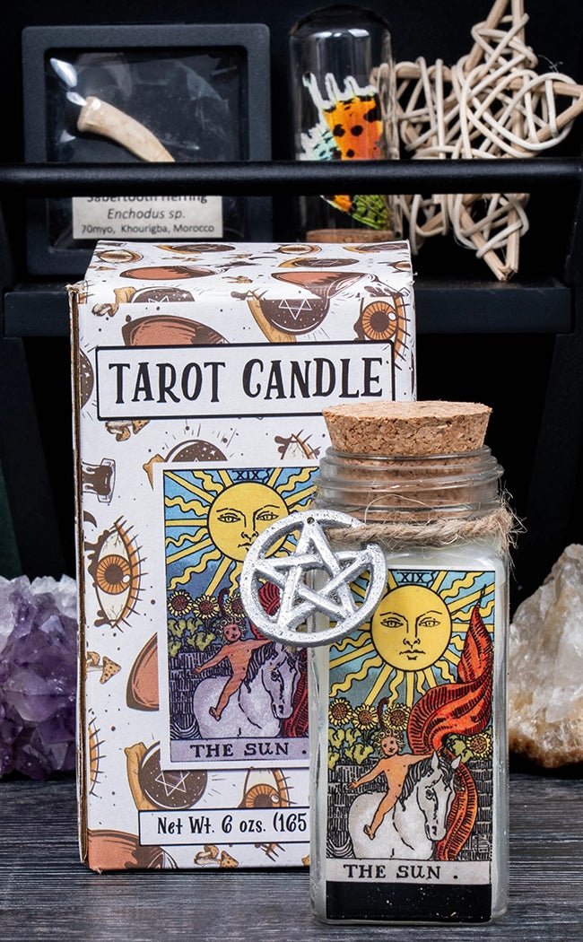 Crystal and Herb Tarot Candle | The Sun