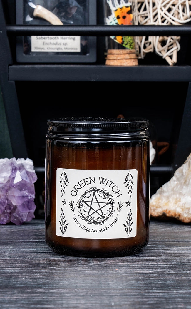 Green Witch White Sage Candle