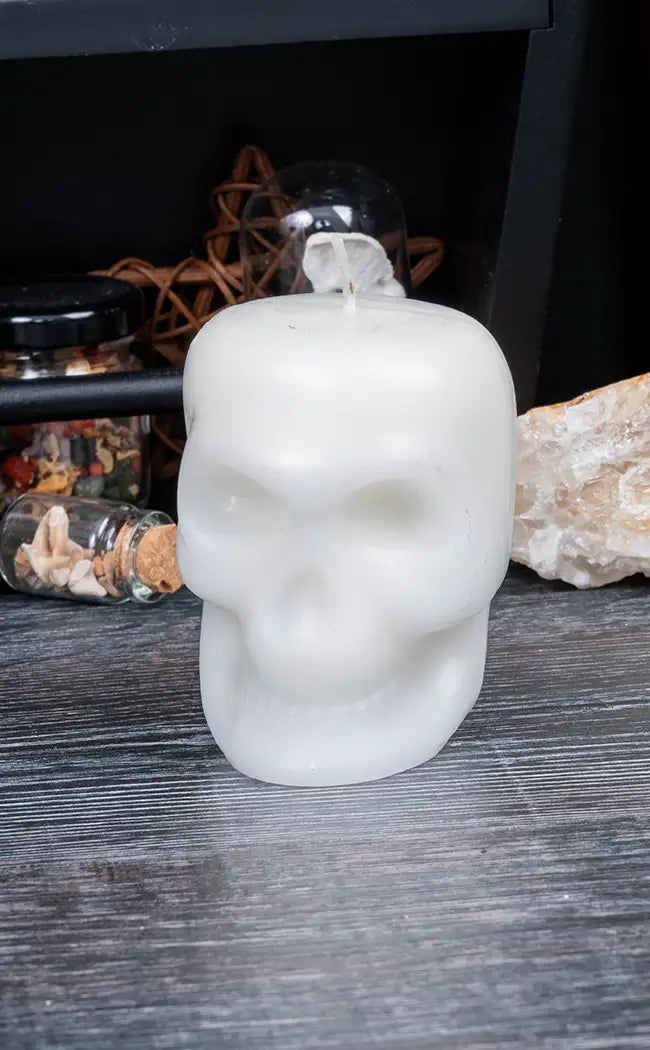 White Skull Candle | White Sage