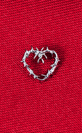 Titanium Internally Threaded Top | Barbed Heart