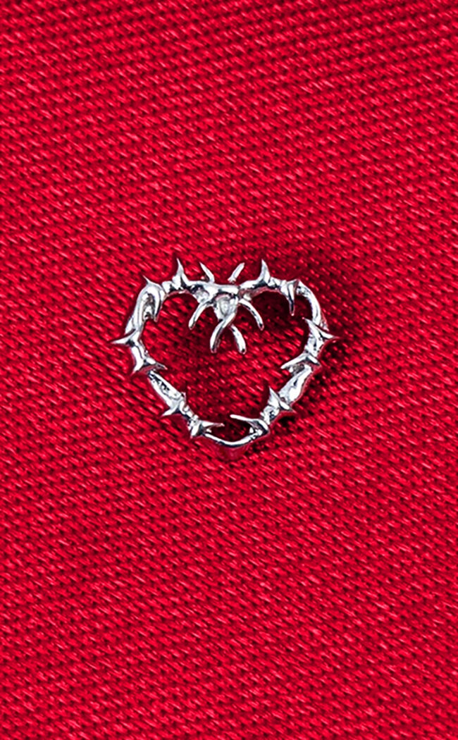 Titanium Internally Threaded Top | Barbed Heart