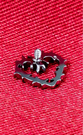 Titanium Internally Threaded Top | Barbed Heart