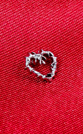 Titanium Internally Threaded Top | Barbed Heart