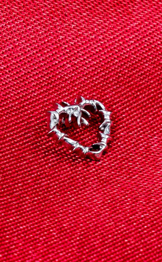 Titanium Internally Threaded Top | Barbed Heart