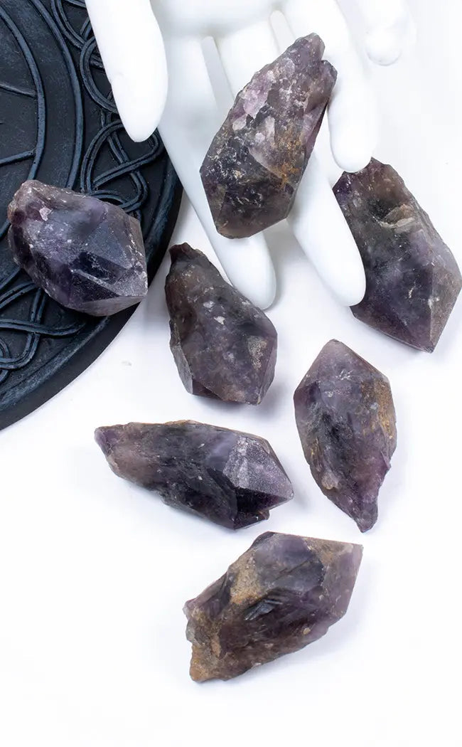 Dark Amethyst Dragons Tooth Points-Crystals-Tragic Beautiful
