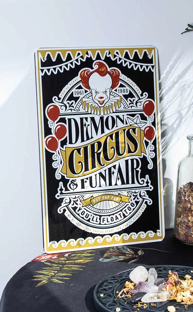 Demon Circus Tin Sign-Drop Dead Gorgeous-Tragic Beautiful