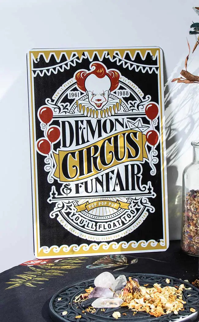 Demon Circus Tin Sign-Drop Dead Gorgeous-Tragic Beautiful