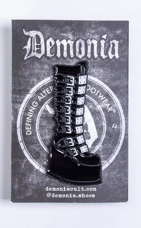 Demonia Enamel Pin Swing 815 Platfom Boots | Gothic Accessories