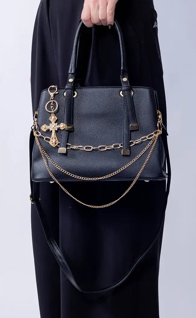 Don't Cross Me Handbag-Gothic Accessories-Tragic Beautiful