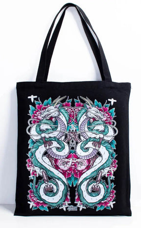 Dragon Princess Canvas Tote Bag-Rose Demon-Tragic Beautiful