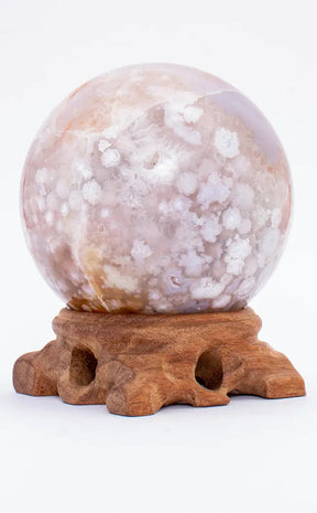 Druzy Flower Agate Sphere | XL-Crystals-Tragic Beautiful