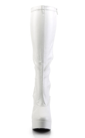 ELECTRA-2000Z White Matte Knee High Boots-Pleaser-Tragic Beautiful