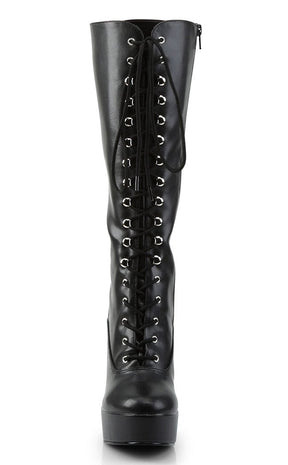 ELECTRA-2020 Black Knee High Boots-Pleaser-Tragic Beautiful