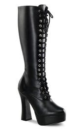 ELECTRA-2020 Black Knee High Boots-Pleaser-Tragic Beautiful