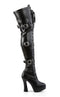 Pleaser Adore-3028 in Black Vegan Leather/Black - Pleaser Shoes