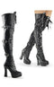 Pleaser Infinity-3028 in Black Vegan Leather/Black - Pleaser Shoes Pleaser Infinity-3028 in Black Vegan Leather/Black - Pleaser Shoes