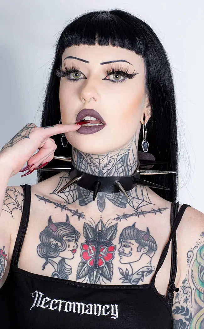 Black spike hot sale choker