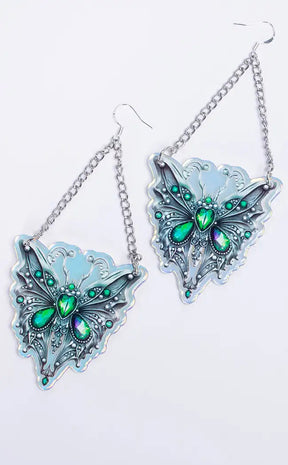 Emerald City Magic Moth Earrings-Drop Dead Gorgeous-Tragic Beautiful